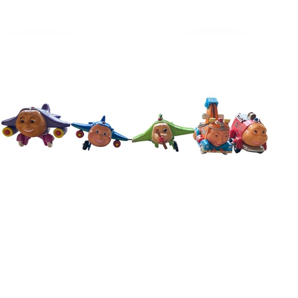 Other - Vintage PBS Jay Jay‎ The Jet Plane Toy Figures Lot Of 5